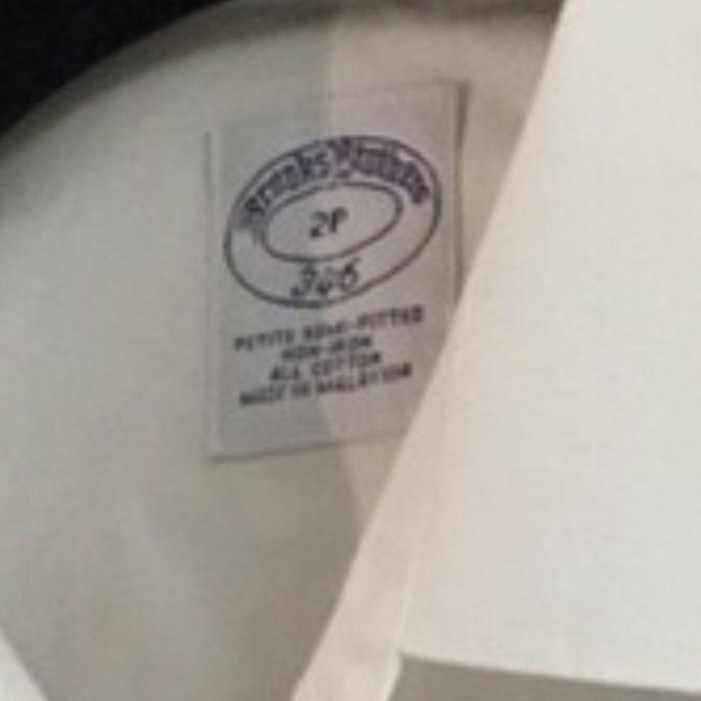 Brooks Brothers 100% Cotton Petite 2 Semi Fitted Button Down White Preppy Office - Picture 8 of 8